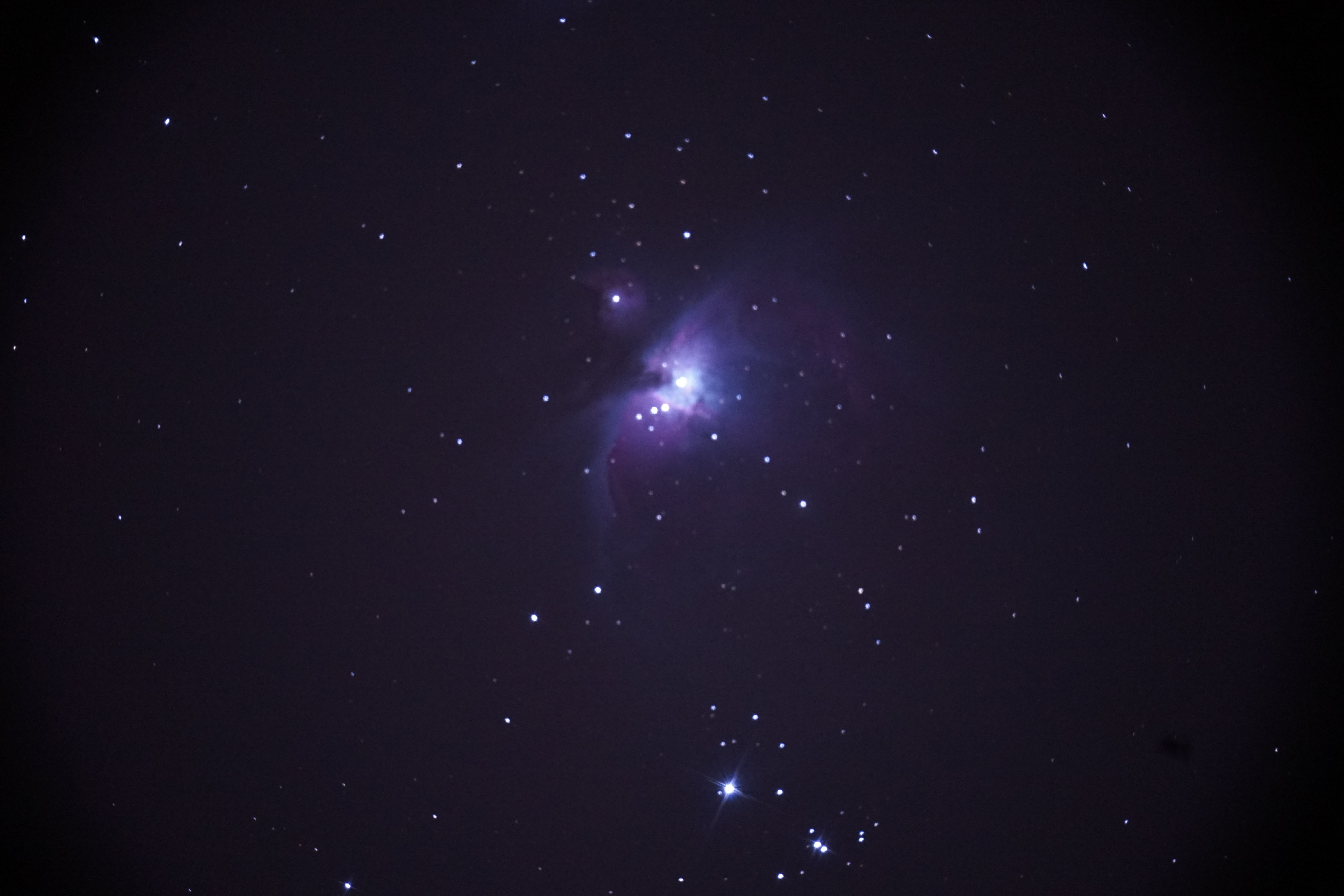 Orion shot through telescope with camera